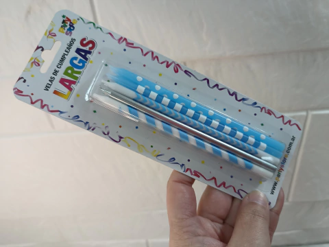 Vela larga diversos modelos y colores x unidad - comprar online