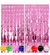 Cortina De Fiesta Metalizada Cuadrado Shimmer Fucsia Rosa Fuerte - comprar online