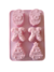 Molde Silicona Figuras De Navidad Papa Noel Bastón Arbol