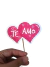 Pinche Topper Adorno Torta Cupcakes Te Amo Con Corazones X 3 - comprar online