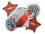 Set 5 Globos Metalizados River Millonario Futbol - comprar online