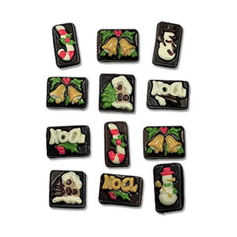 Placa Acetato Bombones De Navidad Chocolate