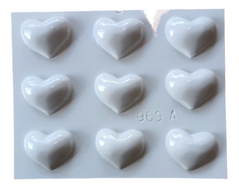 Molde Placa Acetato Bombones Corazon Inflado