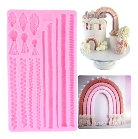 Molde De Silicona Guardas Cordones Macramé Y Borlas