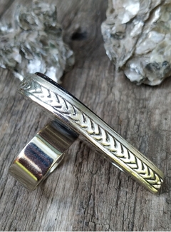 ANILLO DE ALPACA CON AGATA NEGRA - Misia Accesorios - De Tandil a todo el país