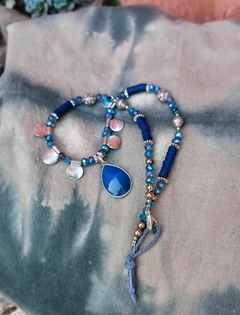 COLLAR AGATA AZUL en internet