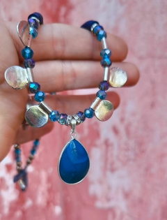 COLLAR AGATA AZUL