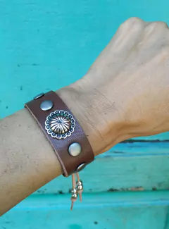 PULSERA DE CUERO MARRÓN - comprar online