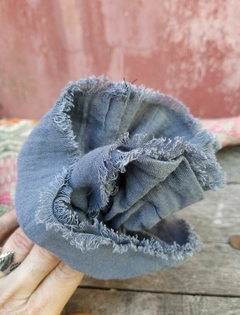 SCRUNCHIE GASA GRIS AZULADO
