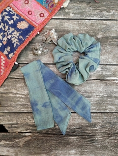 SCRUNCHIE SHIBORI VERDE - comprar online
