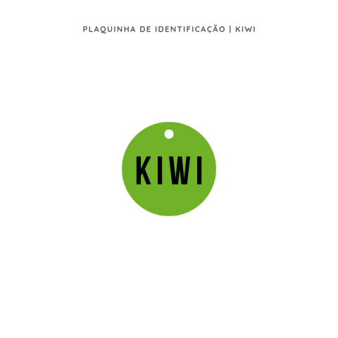 Plaquinha de Identificação Gatos - Kiwi