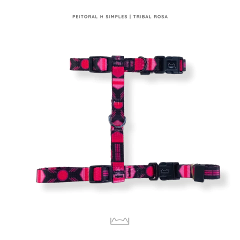 Peitoral H Gatos - Tribal Rosa - comprar online