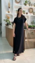 SUELLEN - VESTIDO T-SHIRT DRESS LONGO PRETO