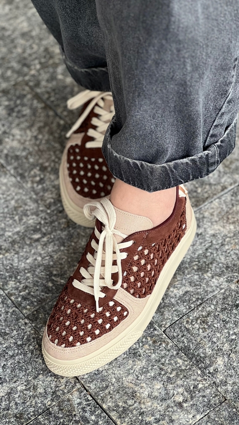 TÊNIS CROCHÊ CAFÉ TN 0626 - comprar online