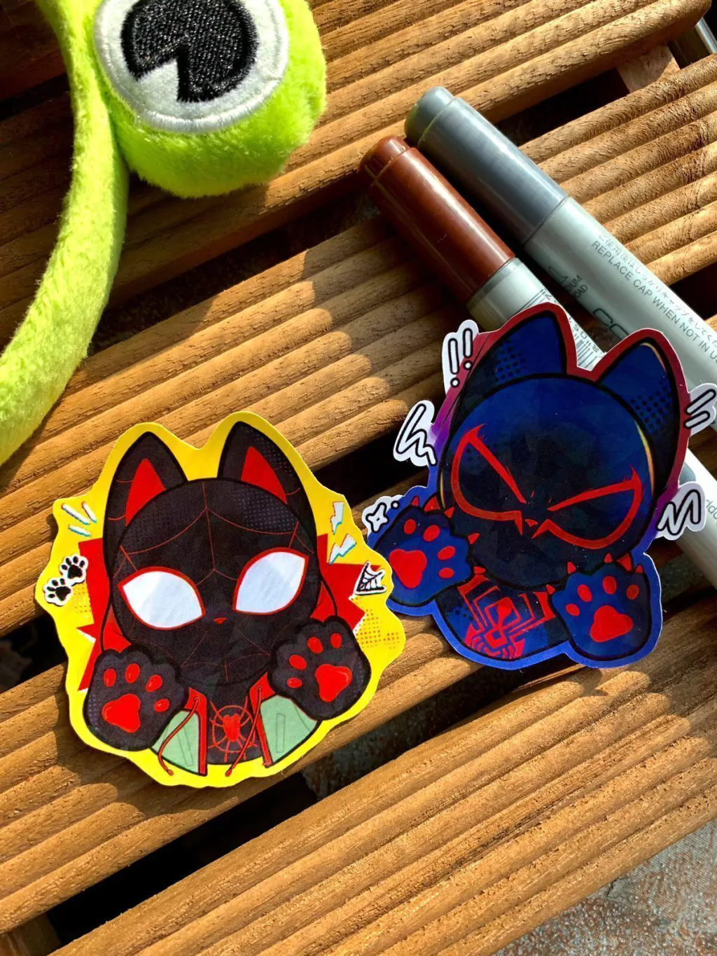 Adesivos holográficos Meowverse - Miles e Miguel
