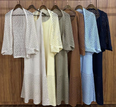 Vestido e Kimono Tricot - Bela Trend