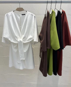 Vestido Amarração Linho Curto na internet