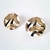 Brinco Chapa Martelado Redondo Banhado a Ouro 18k (SEMIJOIA)