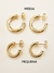 Brinco Argola Tubo Pequena Banhado a Ouro 18k (SEMIJOIA) - Elas Amam Acessórios