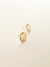 Brinco Chapinha Martelado Banhado a Ouro 18k (SEMIJOIA)