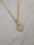 Colar Coração Cravejado Dourado