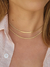 Choker Malha de Fita Banhada a Ouro 18k (SEMIJOIA)