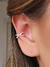 Piercing Fake Cruzado Cravejado Prata (SEMIJOIA)