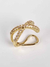 Piercing fake Cruzado Cravejado Banhado a Ouro 18k (SEMIJOIA)