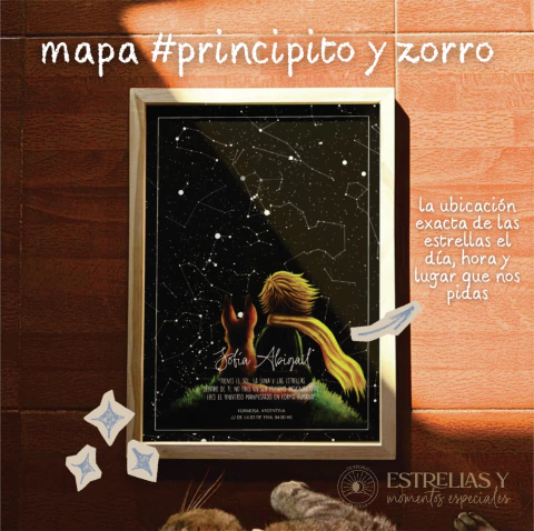 Mapa estelar principito + zorro - comprar online