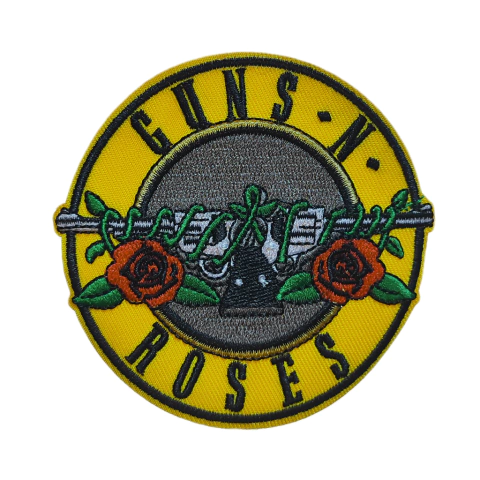 Patch Termocolante Guns'n Roses Logo Amarelo Hard Rock e Heavy Metal Bordado - comprar online
