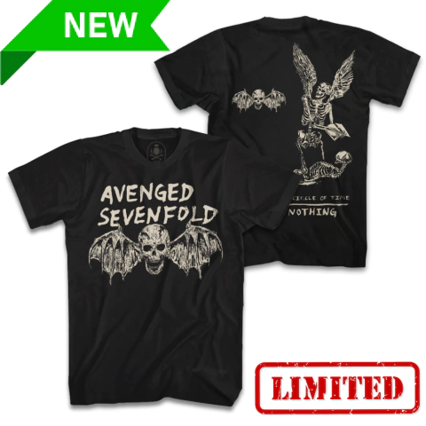 Camiseta Avenged Sevenfold Life is But a Dream... Tour 2025 Step Out Of The Circle Of Time Become Nothing A7x Album Costas Metalcore Emo Rock or Die - comprar online