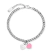 Pulsera Corazón Pink Silver