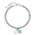 Pulsera Corazón Turquesa Plata