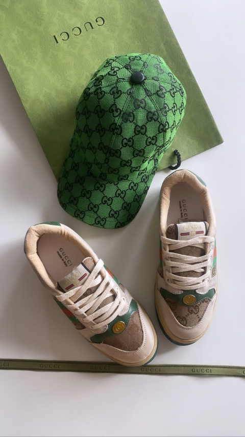 Combo Gucci ( Tenis + bone) premium ⚜️