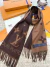 Scarf lã batida dupla face com estampa Louis Vuitton - comprar online