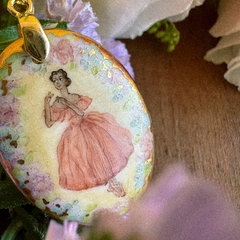 Imagem do Pingente Bailarina • Flores e Ouro