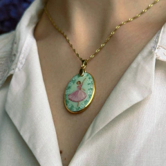 Pingente Bailarina • Rosas Brancas - Verônica Antonakis