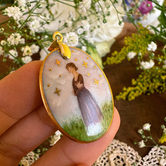Pingente Elizabeth Bennet • Estrelado