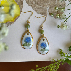 Brinco Hortênsia Azul (gota) - comprar online