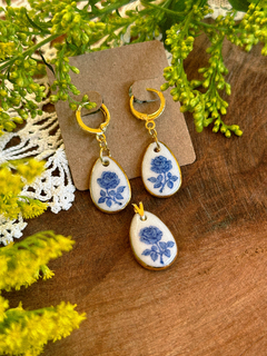 Conjunto Rosas Azuis 1 (3pçs)