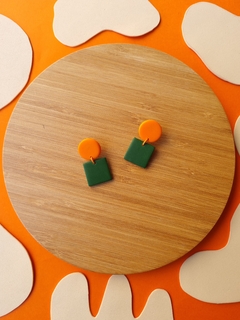 Brinco Duplo Verde Oliva - Orgânika