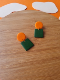 Brinco Duplo Verde Oliva - Orgânika - comprar online