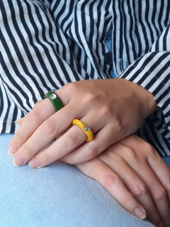 Anel Verde Oliva - Orgânika