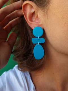Brinco Cascata Azul Turquesa - Orgânika