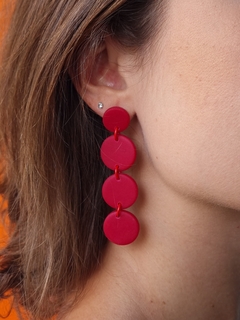 Brinco Folia Vermelho Carmim - Orgânika - comprar online