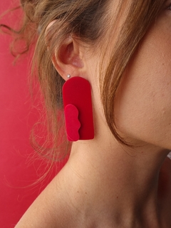 Brinco Portal Vermelho Carmim - Orgânika