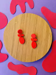 Brinco Cascata Vermelho Escarlate - Orgânika - comprar online