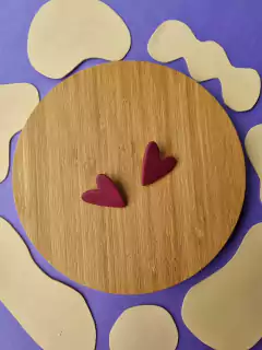 Brinco Coração Roxo Uva - Orgânika