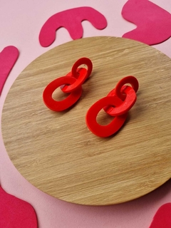 Brinco Elos Vermelho Escarlate - Orgânika - comprar online