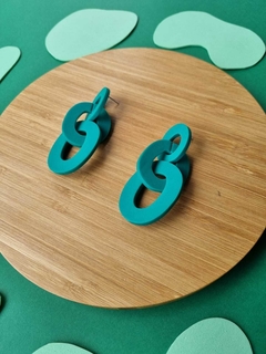 Brinco Elos Verde Esmeralda - Orgânika - comprar online
